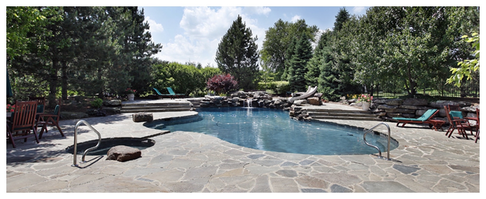 Pool with Stone Patio